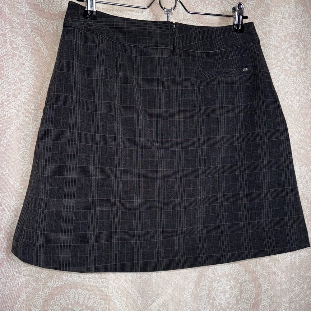 Tail Charcoal Pink Plaid Pleated Mini Skater Skort Golf Pickleball Tennis Sz 4 - Picture 2 of 10